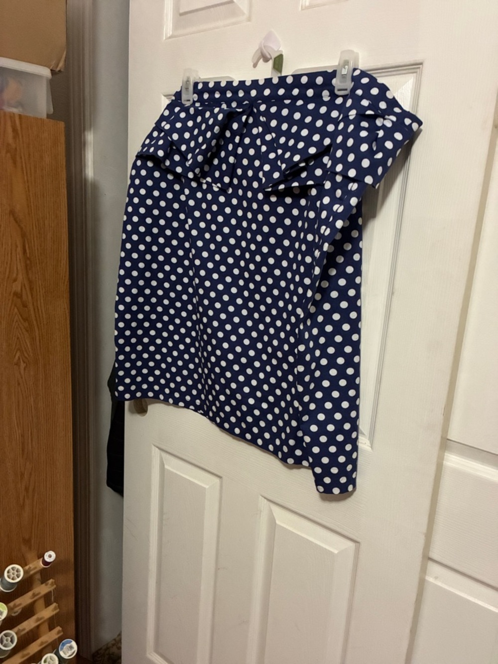 Grace Karin Navy Blue Polka Dot Pencil Skirt 4X
